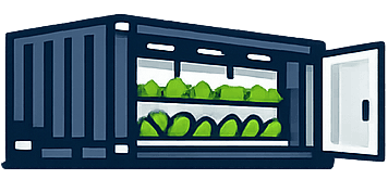 Container farm illustration
